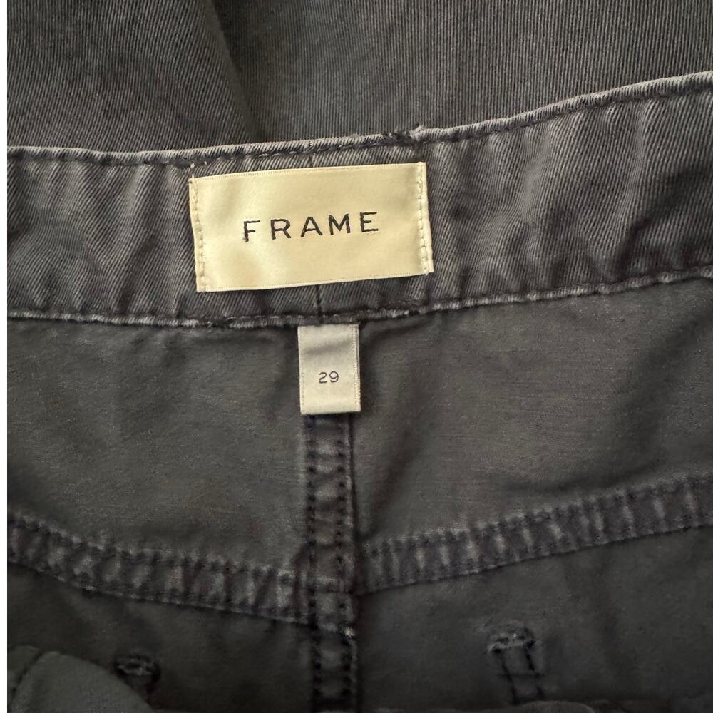 Frame Barrel Pants in Washed Navy 100% Cotton High Waist Size 29 - Picture 4 of 6